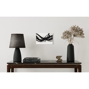 Black/White abstract rush HD metal wall art print 8 x 12 inches